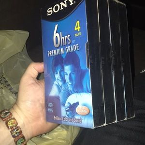Sony vhs tapes pack of 4 brand new t-120